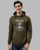 Adro Men'S Cotton Blend Neck Hooded Sweatshirt (H24-Chill-Ol_Olive