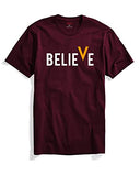 Adro Men'S Believe Design Printed T-Shirt (2Xl, Maroon)