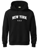 Adro Men'S Cotton Blend Neck Hooded Sweatshirt (H24-New-Bl_Black