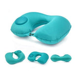 Kevra Online Portable Push Type Automatic Inflatable UShaped Neck Pillow, Multicolour