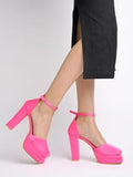 Shoetopia Women'S Wedge Heel Pumps-Eu37 /Uk4 Pink,Pink,4,B0CXHWBG4G