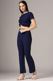 Toplot Co Ord Set For Women Solid Top And Bottom (Top-Pant-5138-Navy-L) Blue,Blue,,B0CGNP1QW9