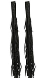 Motorcycle Heavy Duty Blk Fringe Throttle Grip Cover 20 Long Real Leather Fits most Harleys