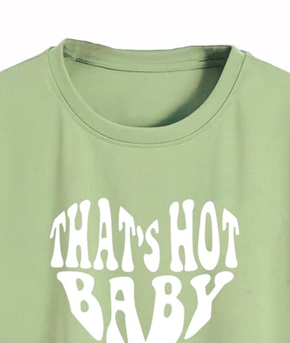 Toplot Text Printed Round Neck Crop Top For Women (Baby-Crop-Top-5200-Pista-Xs),Pista,,B0DCTGJHRB