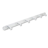 Wholesale CASE of 5 Safco Rounded Design Coat HooksCoat Hooks, Nail Head, 36x23/4x2, 6 Hooks, Silver