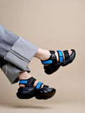 Shoetopia Smart Casual Black & Blue Sporty Sandals For Women & Girls /Eu36,Blue,3,B0F7LYDBDZ