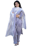 Gosriki Women'S Rayon Viscose Straight Printed Kurta With Pant & Dupatta (Jumera Blue-Gs_L_Blue_Large),Lavender,,B0DZ6Y4TVT