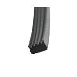 AP Products 018-523 Black Ribbed Foam Seal with PSA (White Tape) - 5/8 x 3/8 x 50