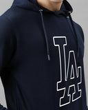 Adro Men'S Cotton Neck Hooded Sweatshirt (H24-La-Nb-Xl_Navy Blue)