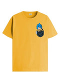 ADRO Tshirt for Men | Anime T Shirt for Men | 100% Cotton Tshirt | Graphic Printed T-Shirt | Chest Printed Tshirt | Gogeta Anime Tshirt | T-Shirts| RN24-STICK-GOGE-MU-S Mustard,Mustard