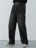 KOTTY Men's Solid Mid Rise Comfortable and Strechable Stylish Jeans(Black 34),Iron Black