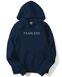Adro Men'S Cotton Neck Hooded Sweatshirt (H22-M-Frl-Nb_Navy_L)