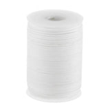 ATORSE 2x1 Roll 150D Waxed Polyester Braided Thread for DIY Leathercrafts White