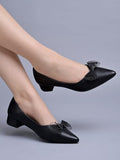 Shoetopia Pointed Toe Bow Detailed Black Bellies For Women & Girls Eu36,Black,3,B0DJJWGR2Z