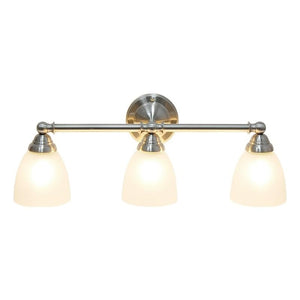 All The Rages Essentix 3-Light Metal & Glass Vanity Fixture In Brushed Nickel