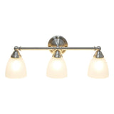 All The Rages Essentix 3-Light Metal & Glass Vanity Fixture In Brushed Nickel