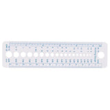 ATORSE 3xWhite 210mm 1pcs Knitting Needle Gauge Inch cm Ruler Tools for Crochet Hook