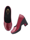 Shoetopia Solid Cherry Pumps For Girls-Eu39,Bronze,6,B0D5HF36HC