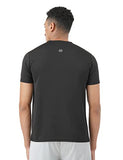 PUMPD Athleisure Mens Stylish T-Shirt for Gym -DryTech Anti-Odor Lightweight Soft Seams UV Protect,Whacky Black