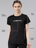 Enamor Women'S Letter Print Relaxed Fit T-Shirt (A306_Jet Black Belive Graphic,Jet Black Belive GraApparel,XL