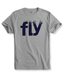 Adro Fly Mens Cotton Printed T-Shirts (R21-M-Fly-Gr_Grey_L)
