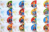 Pmw Superhero School Name Labels for Kids SelfAdhesive Book Stickers with Action Hero Designs Pack of 16 Random Model