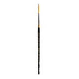 KINGART Premium Original Gold 90506 Script Liner Series Artist Brush, Golden Taklon Synthetic Hair, Short Handle, for Acrylic, 