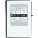 Udnag Ruled Notebook Diary Walking | Popularity Is A Bubble, [A5 80Pages 80Gsm]