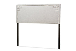 Baxton Studio Geneva Upholstered Full Headboard In Grayish Beige