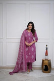 Gosriki Women'S Rayon Viscose Straight Printed Kurta With Pant & Dupatta (Kanisha Pink-Vks01-Gs_Xl_Pink_X-Large),Pink,,B0F8ZYJ2BW