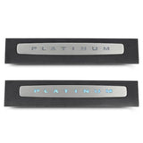 G-PLUS LED Illuminated Platinum Door Sill Plates Compatible with Ford F250 F350 F450 F550 Super Duty Crew Cab Only 2017-2022 Lef