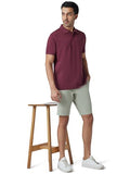 Xyxx Men Twill Cotton Chinos Shorts, Regular Fit, Solid, Pack Of 1, Cb1Sht09_34, Tea Green, 34