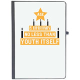 Udnag Ruled Notebook Diary Birthday | Age Is Opportunity No Less Than Youth Itself, [A5 80Pages 80Gsm]