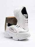 Shoetopia Women'S Block Heel Sneakers White,White,5,B0BT1YHZRR