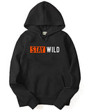Adro Men'S Cotton Neck Hooded Sweatshirt (H21-M-Stay-Bl_Black_2Xl)