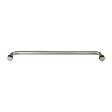 Stainless Steel 24'' (Center to Center) Round Single Side Shower Door Towel Bar Handle, Single-Sided, Brush Satin Finish, 24 Inc