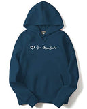 Adro Men'S Cotton Neck Hooded Sweatshirt (H20-M-Mom-Sb_Teal_L)