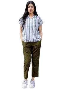 Anni Designer Women'S Tunics Tops Rayon Viscose Printed Short Shirt For Women (Surabi White_L_White_Large),White,L