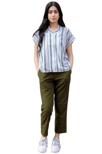 Anni Designer Women'S Tunics Tops Rayon Viscose Printed Short Shirt For Women (Surabi White_S_White_Small),White,S