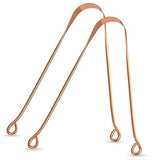Aternal Pure Copper Tongue Cleaner Tongue Scrapper Set,Metal Tongue Cleaning Tools Fight Bad Breath Natural Oral Care Tool For M