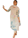 Gosriki Women'S Rayon Blend Printed Straight Kurta With Pant & Dupatta (Sutariya Beige-Gs_S_Beige_Small),Beige,,B0DRNMRF7F