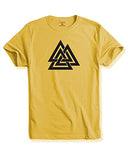 Adro Triangle Mens Printed T-Shirt (Rnr-M-Tkt-Ly_Light Yellow_M)