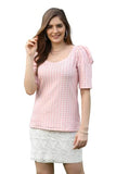 Dhruvi Trendz Women Cotton Lycra Top For Women Regular Fit Regular (Dt-W1535_Orange_S)
