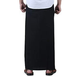 Prakasam Cotton Men'S Black Single Dhoti With Pocket - Size Medium (Hip 34-38)