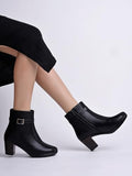 Shoetopia Women'S Flat Boots,Black,5,B0CSPBKWKR