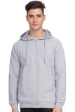 Adro Men'S Cotton Neck Hooded Sweatshirt (Zhh-24-Pln-Gr_Grey,GreyApparel,XL