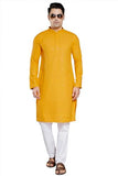 Divisive Men'S Sequince Embroidered Cotton Blend Slim Fit Kurta Pyjama Set (Dkrt21_Xl_Gold)