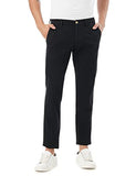 Fyltr Men'S Straight Fit Stretch Cotton Khaki Trousers - Soft Handfeel,Black Beauty,Black Beauty,36