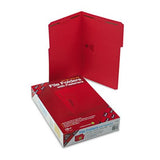 Smead Folders, Two Fasteners, 1/3 Cut Assorted, Top Tab, Legal, Red, 50/Box SMD17740