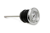 Chrome Shorty Style Oil Tank Dipstick with Oil Temperature Gauge - White Gauge Face - Fits 1979-2003 Harley Sportster XL, 1984-1